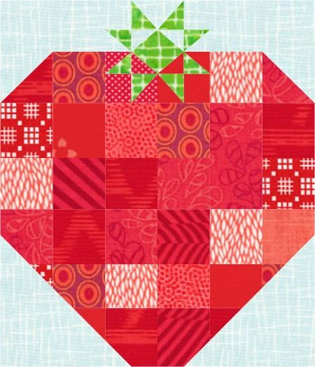 Strawberry Fields Forever Quilt Block